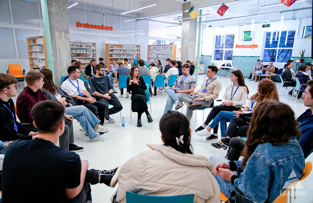 Students and facilitators taking part in a circular workshop at the Next Generation of Innovators programme